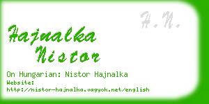 hajnalka nistor business card